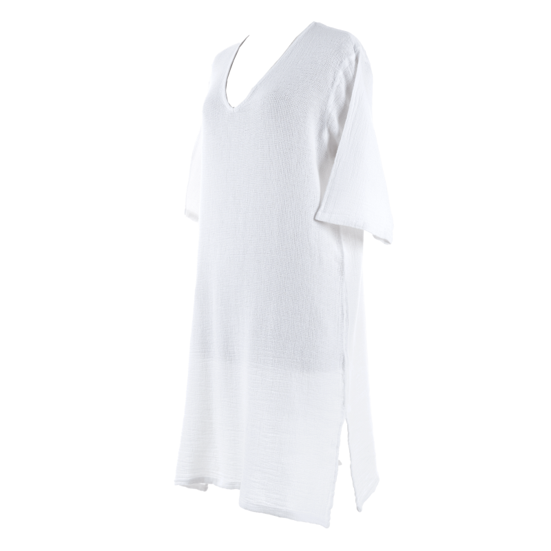 HAOMY TEXTILE - Tunique Tilos S/M, Haomy Blanc - HAOMY TEXTILE