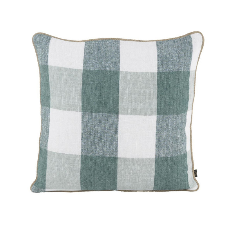 HAOMY TEXTILE - Housse de Coussin 45 x 45 cm Palma, Haomy Celadon - HAOMY TEXTILE
