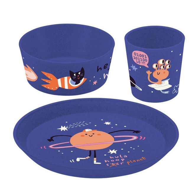 Set de 3 pièces enfant Space Connect, Koziol