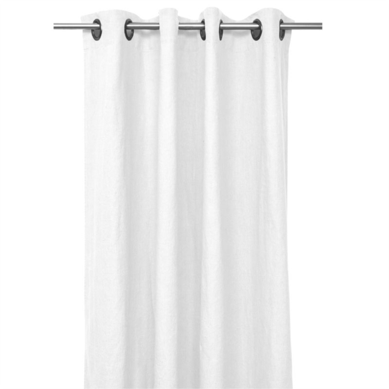 HAOMY TEXTILE - Rideau 140 x 280 cm Porticcio, Haomy Blanc - HAOMY TEXTILE