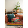 Coussin uni carré Fara Bois de Rose, Vivaraise