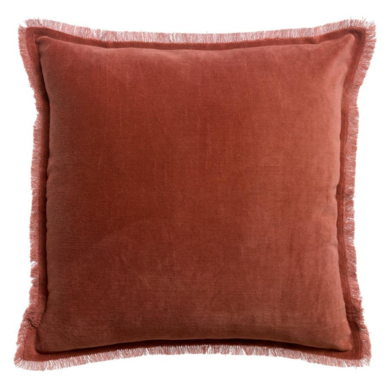 VIVARAISE - Coussin uni Fara Sienne, Vivaraise 45 x 45 cm - VIVARAISE