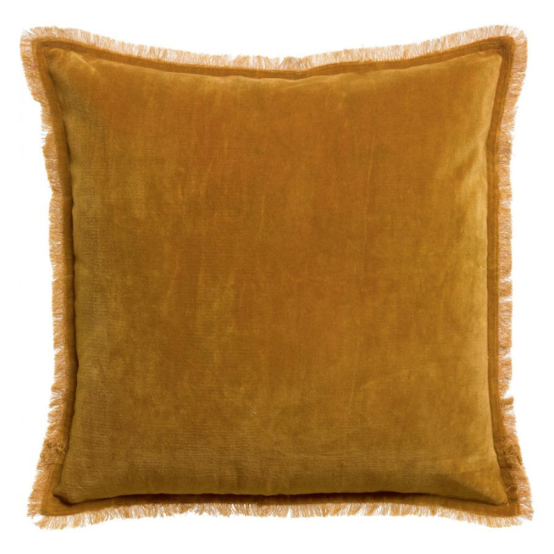 VIVARAISE - Coussin Uni Fara Safran, Vivaraise 45 x 45 cm - VIVARAISE