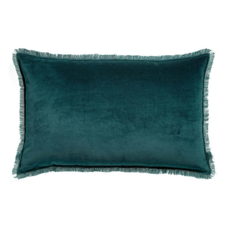 VIVARAISE - Coussin uni Fara Paon, Vivaraise 30 x 50 cm - VIVARAISE