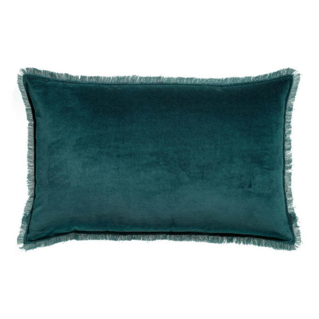 Coussin uni Fara Paon, Vivaraise