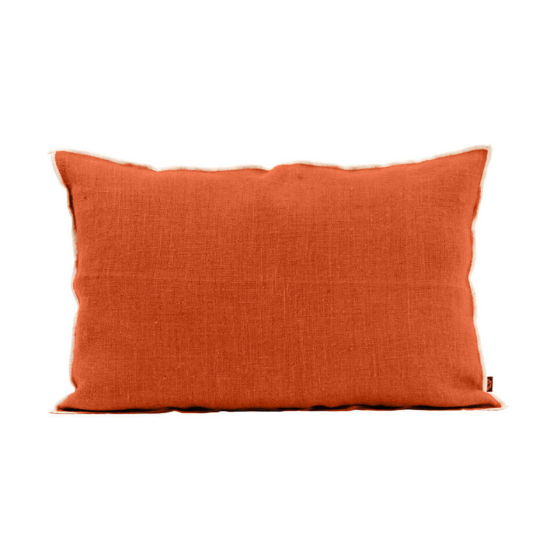 HAOMY TEXTILE - Housse de Coussin 40 x 60 cm Chennai, Haomy Brique - HAOMY TEXTILE