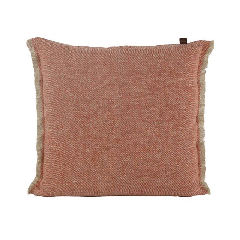 HAOMY TEXTILE - Housse de Coussin 45 x 45 cm Cuba, Haomy Brique - HAOMY TEXTILE