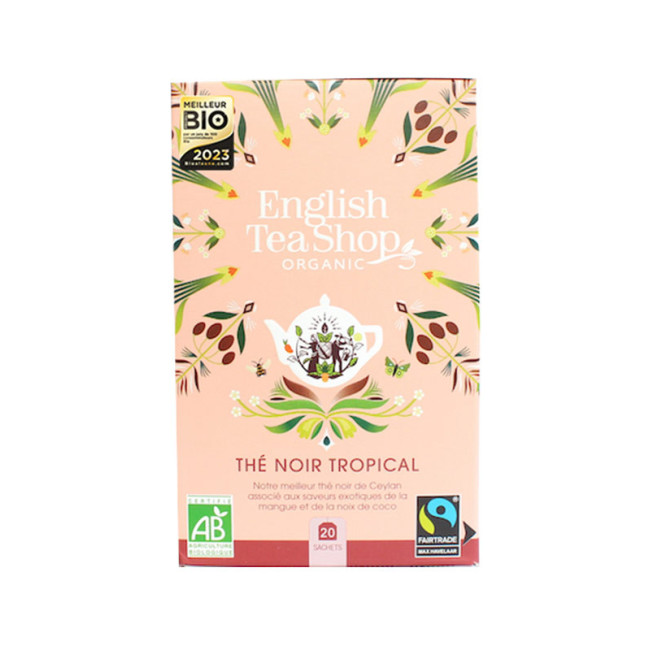 Thé Noir Bio Tropical 20 sachets, English Tea Shop