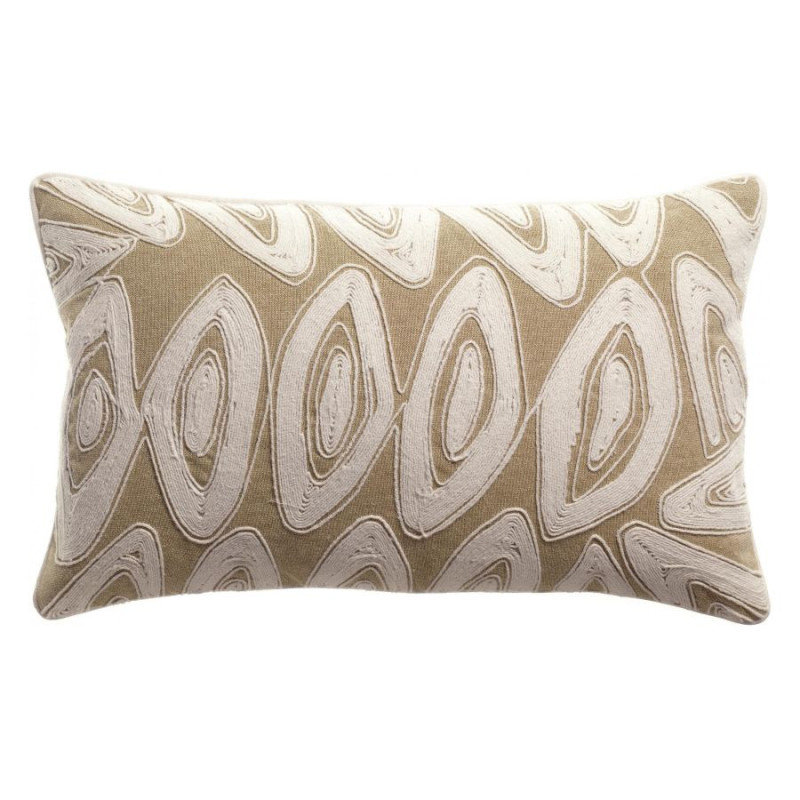 VIVARAISE - Coussin Brodé Leya 30 x 50 cm, Vivaraise Neige - VIVARAISE