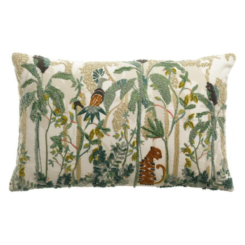 VIVARAISE - Coussin brodé Raja Multico, Vivaraise 30 x 50 cm - VIVARAISE
