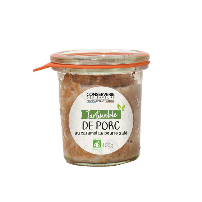 Tartinable de porc au caramel beurre salé Bio, Conserverie des Saveurs