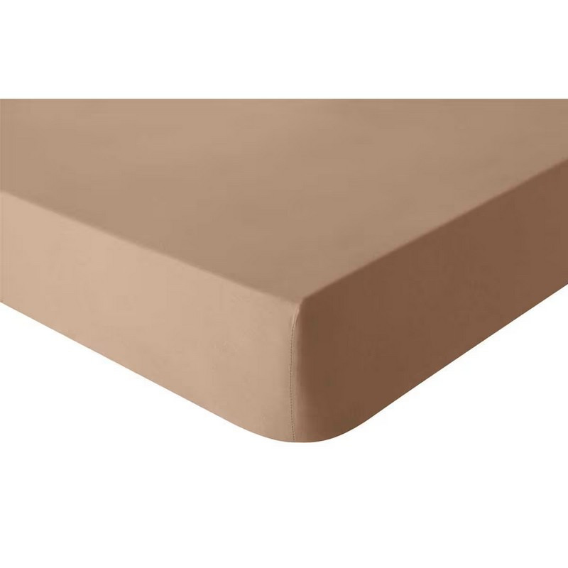 Essix - Drap Housse coton Tout Doux Sable, Essix 160 x 200 cm - Essix
