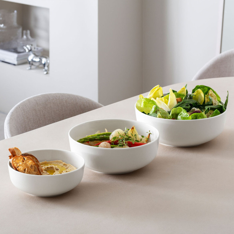 Saladier Villeroy & Boch Collection Adeline, Luxembourg, Céramique Blanche, 25cm, TBE
