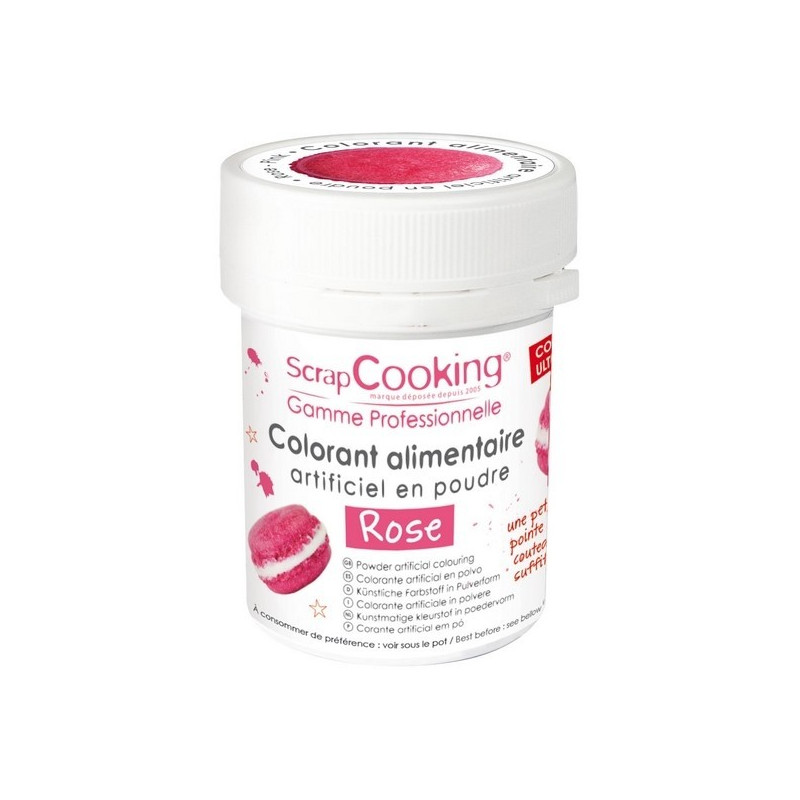 Colorant artificiel en poudre Rose, Scrapcooking