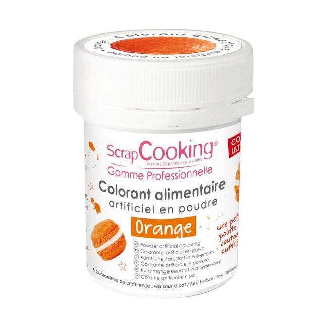 Colorant artificiel en poudre Orange, Scrapcooking