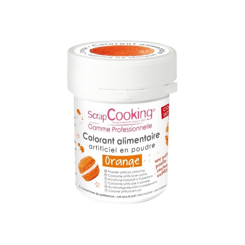 Colorant artificiel en poudre Orange, Scrapcooking