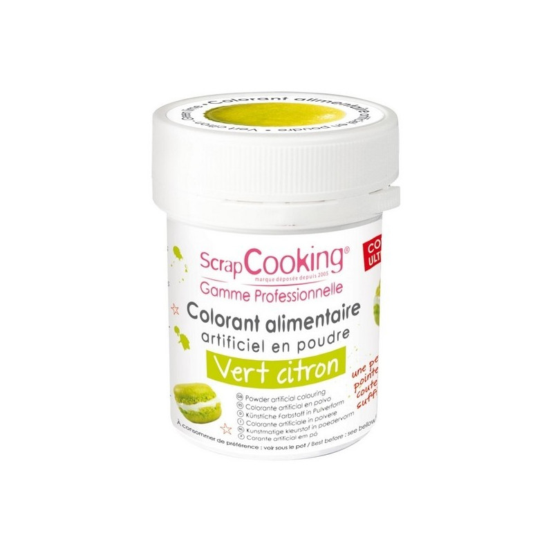 Scrapcooking - Colorant artificiel en poudre Vert citron, Scrapcooking - ScrapCooking