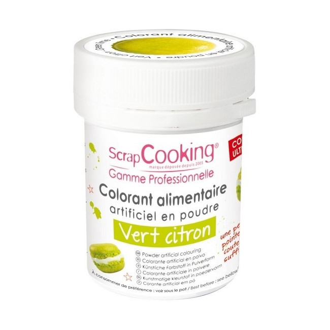 Colorant artificiel en poudre Vert citron, Scrapcooking
