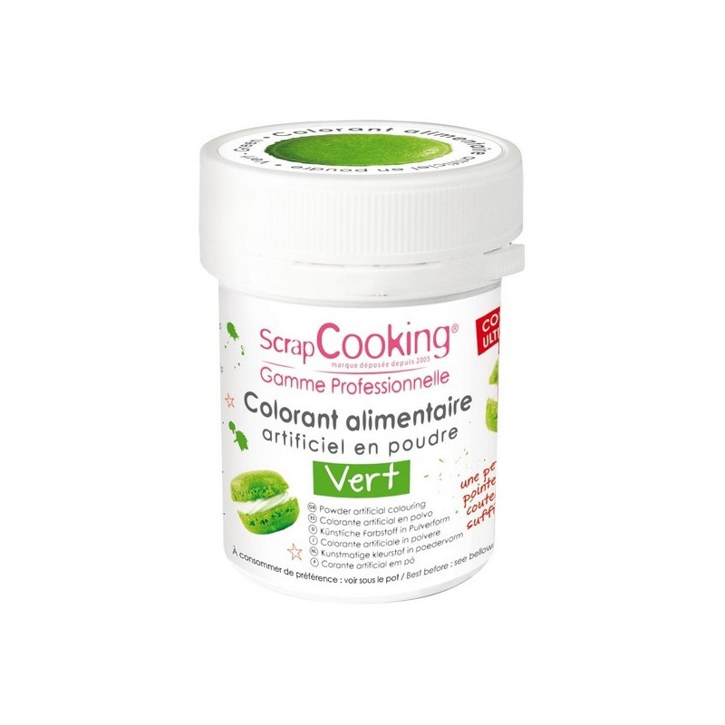 Colorant artificiel en poudre Vert, Scrapcooking