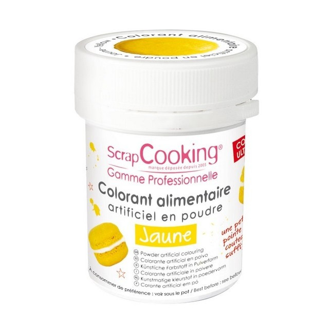 Colorant artificiel en poudre Jaune, Scrapcooking