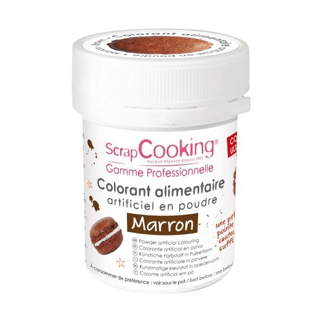Colorant artificiel en poudre Marron, Scrapcooking