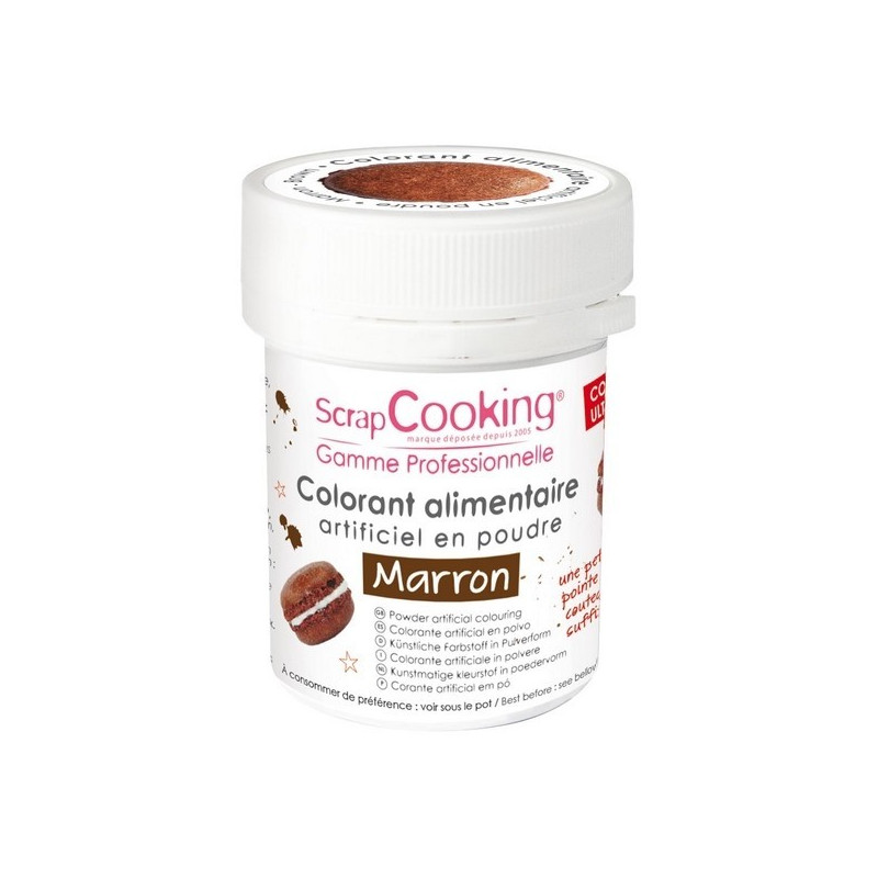 Colorant artificiel en poudre Marron, Scrapcooking