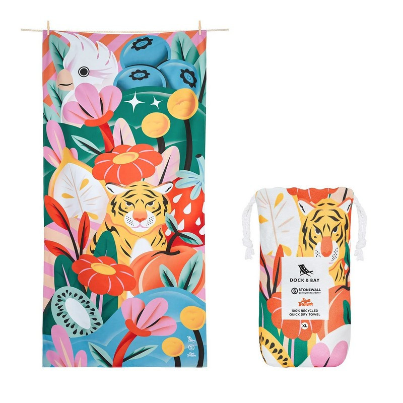 serviette de plage summer motifs, dock & bay tropic hot - dock & bay