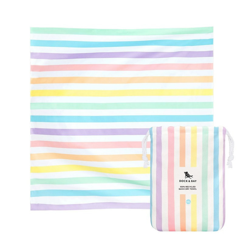 serviette de plage xxl cabana, dock & bay unicorn - dock & bay