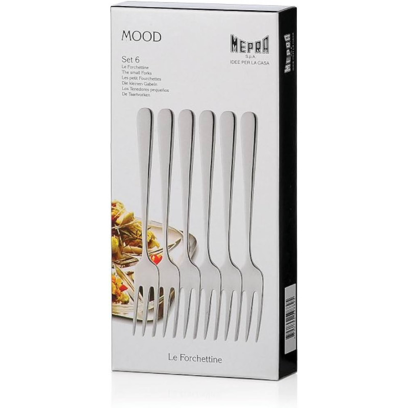 Mepra - Set de 6 Fourchettes à dessert Mood, Mepra - Mepra