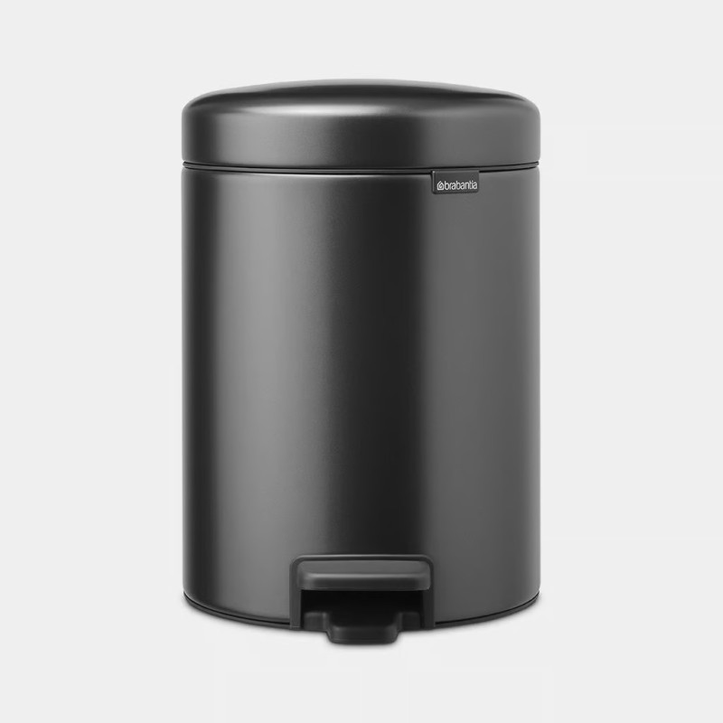 Poubelle à Pédale NewIcon 5L, Brabantia Confident Grey - BRABANTIA