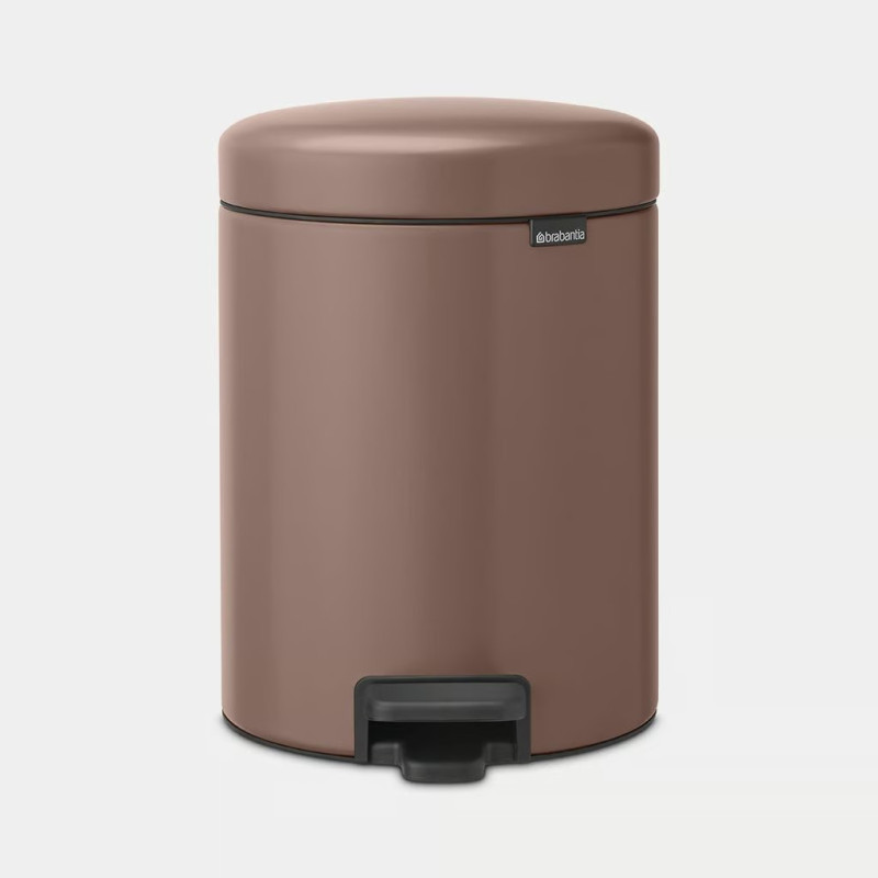 Poubelle à Pédale NewIcon 5L, Brabantia Satin Taupe - BRABANTIA