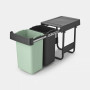 Poubelle encastrable Sort & Go 2 x 15 L, Brabantia