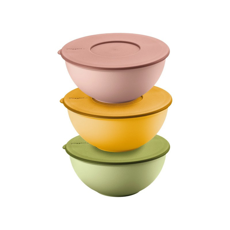 Guzzini - Set 3 bols avec couvercle Ø16cm Everywhere Bio, Guzzini - GUZZINI