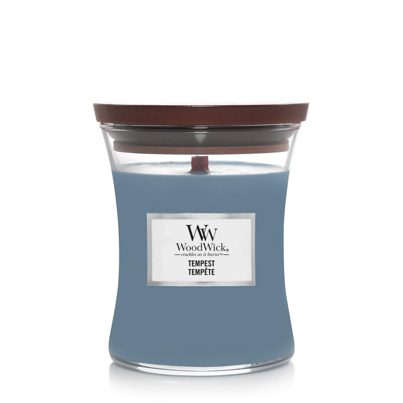Woodwick - Bougie parfumée Tempête, Woodwick Moyen Modèle - Woodwick