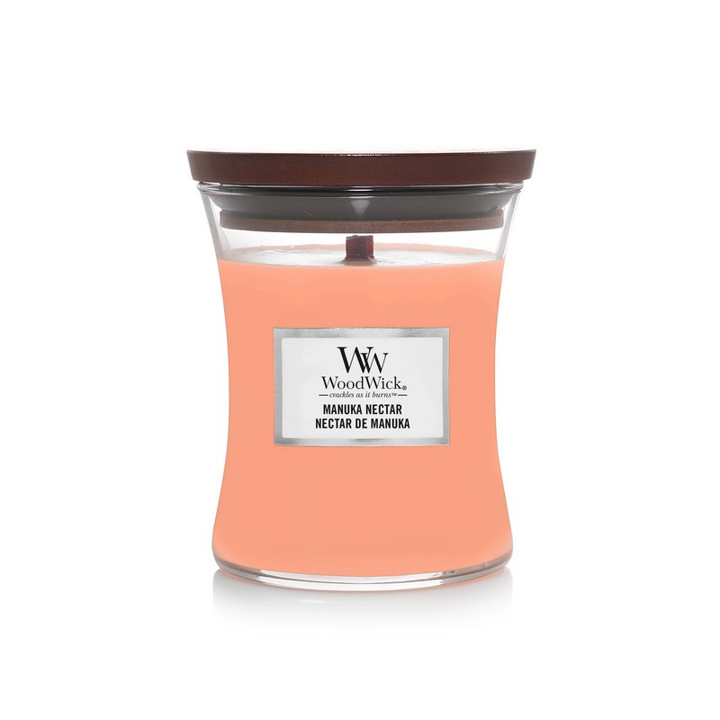 Woodwick - Bougie parfumée Nectar de Manuka, Woodwick Moyen Modèle - Woodwick