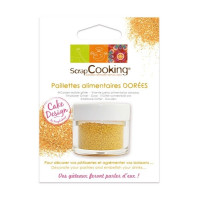 Paillettes alimentaires dorées, Scrapcooking