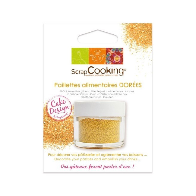 Paillettes alimentaires dorées, Scrapcooking
