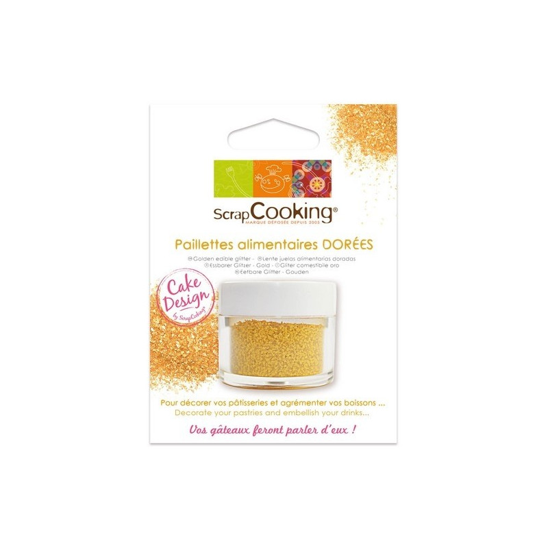 Paillettes alimentaires dorées, Scrapcooking