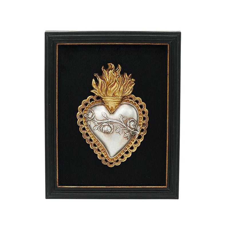 EMDE - Décoration murale Ex-voto coeur argent 14,8x 18,8 cm, Emdé - EMDE