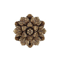 Décoration murale fleur dorée 13,5 cm, Emdé