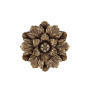 Décoration murale fleur dorée 13,5 cm, Emdé