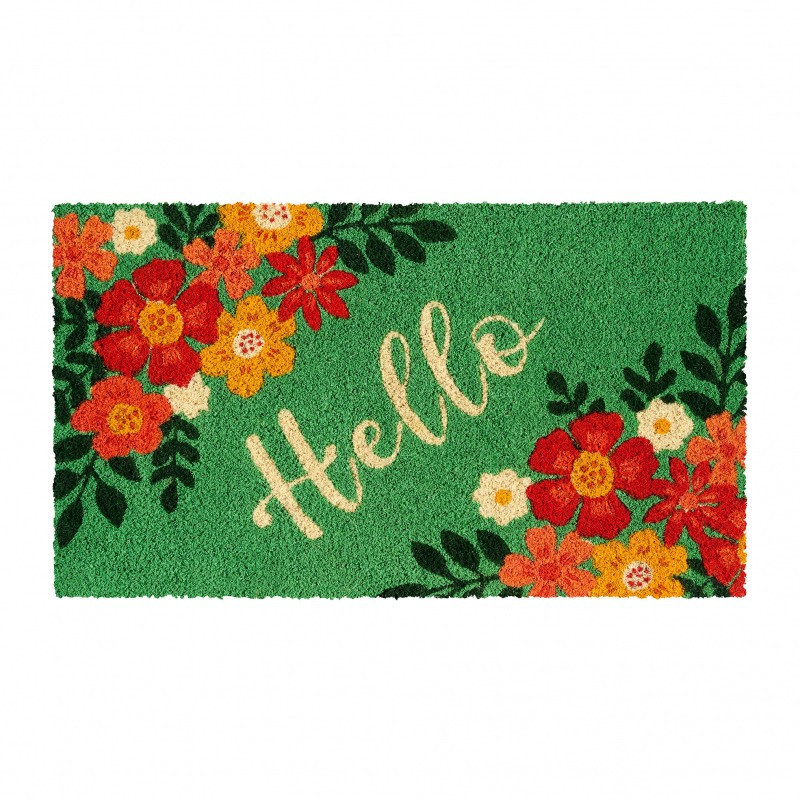 DERRIERE LA PORTE - Paillasson coco/pvc Hello Fleurs, Derrière la Porte - DERRIERE LA PORTE