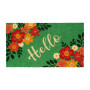 Paillasson Coco/PVC Hello Fleurs, Derrière la Porte