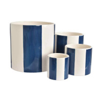 Pot rayures bleu, Opjet