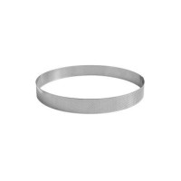 Cercle à tarte inox perforé en inox H20 mm, GOBEL