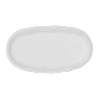 Plat ovale en faïence blanc 43 x 24 cm Darcy, Côté Table