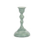Bougeoir émaillé Baroque Sauge, Côté Table