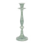 Bougeoir émaillé Baroque Sauge, Côté Table