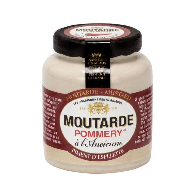 Moutarde au piment d'Espelette Pommery, Les Assaisonnements Briards