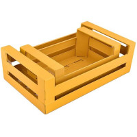 Cagette en métal Moutarde, Bazardeluxe